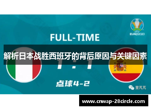 解析日本战胜西班牙的背后原因与关键因素 解析日本战胜西班牙的背后原因与关键因素