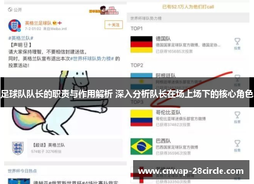 足球队队长的职责与作用解析 深入分析队长在场上场下的核心角色